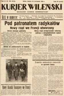 Kurjer Wileński : niezależny dziennik demokratyczny. 1934, nr 308