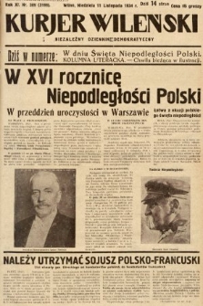 Kurjer Wileński : niezależny dziennik demokratyczny. 1934, nr 309