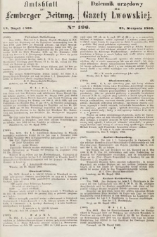 Amtsblatt zur Lemberger Zeitung = Dziennik Urzędowy do Gazety Lwowskiej. 1863, nr 196