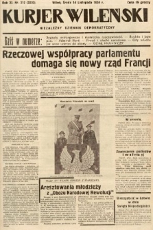 Kurjer Wileński : niezależny dziennik demokratyczny. 1934, nr 312