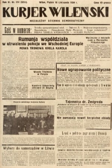 Kurjer Wileński : niezależny dziennik demokratyczny. 1934, nr 314