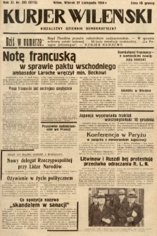 Kurjer Wileński : niezależny dziennik demokratyczny. 1934, nr 325