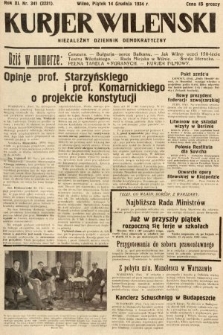 Kurjer Wileński : niezależny dziennik demokratyczny. 1934, nr 341