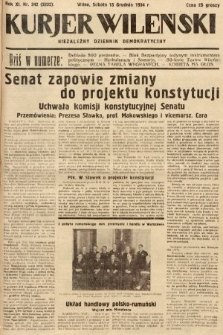 Kurjer Wileński : niezależny dziennik demokratyczny. 1934, nr 342