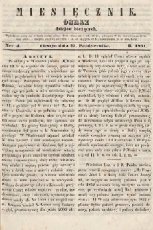 Miesięcznik : obraz dziejów bieżących. 1851, nr 4