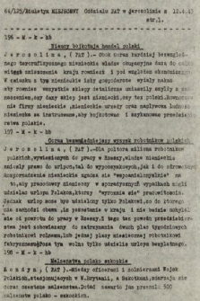 Biuletyn Miejscowy Oddziału PAT w Jerozolimie. 1943, nr 64