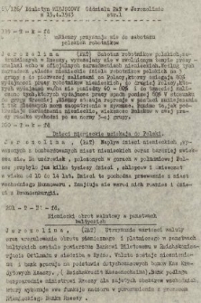 Biuletyn Miejscowy Oddziału PAT w Jerozolimie. 1943, nr 65