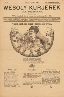 Wesoły Kurjerek : dla wszystkich. 1897 (Serja Wydawnictwa Zmieniona), nr 5