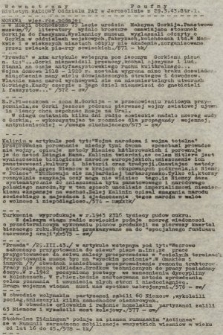 Wewnętrzny Poufny Biuletyn Radiowy Oddziału PAT w Jerozolimie. 1943, z dn. 29.03