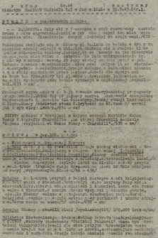 Poufny Wewnętrzny Biuletyn Radiowy Oddziału PAT w Jerozolimie. 1943, nr 46