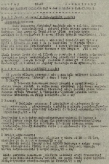 Poufny Wewnętrzny Biuletyn Radiowy Oddziału PAT w Jerozolimie. 1943, nr 48