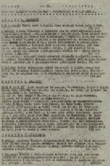 Poufny Wewnętrzny Biuletyn Radiowy Oddziału PAT w Jerozolimie. 1943, nr 51