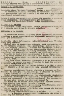 Poufny Wewnętrzny Biuletyn Radiowy Oddziału PAT w Jerozolimie. 1943, nr 63