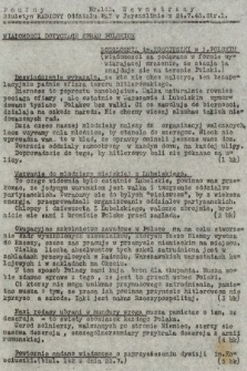 Poufny Wewnętrzny Biuletyn Radiowy Oddziału PAT w Jerozolimie. 1943, nr 143