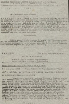 Biuletyn Wewnętrzno - Poufny Oddziału PAT w Jerozolimie. 1943, z dn. 3.11