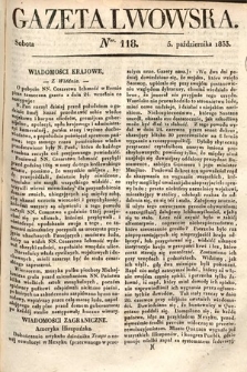 Gazeta Lwowska. 1833, nr 118