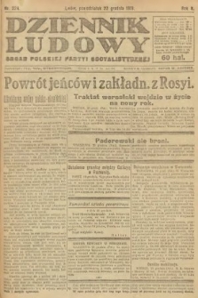 Dziennik Ludowy : organ Polskiej Partyi Socyalistycznej. 1919, nr 324