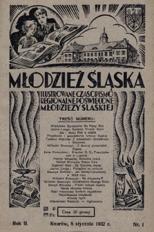 Młodzież Śląska : ilustrowane czasopismo regionalne poświęcone młodzieży śląskiej. 1932, nr 1