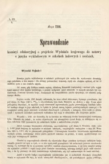 [Kadencja I, sesja IV, al. 23] Alegata do Sprawozdań Stenograficznych z Czwartej Sesyi Sejmu Galicyjskiego z roku 1866. Alegat 23