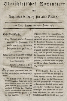 Oberschlesisches Wochenblatt : oder Nutzliches Alterey für alle Stände. 1803, nr 5