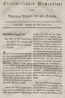 Oberschlesisches Wochenblatt : oder Nutzliches Alterey für alle Stände. 1803, nr 32