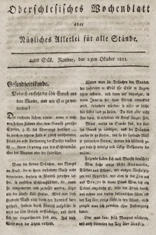 Oberschlesisches Wochenblatt : oder Nutzliches Alterey für alle Stände. 1803, nr 44