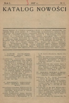 Katalog Nowości. 1927, nr 3