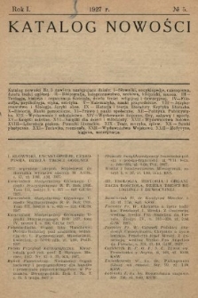Katalog Nowości. 1927, nr 5