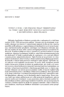 Excerpts from the Eighteenth- and Nineteenth-century Periodical Press on the Topic of the Ordination of Catholic Bishops in the Historical Territories of Poland