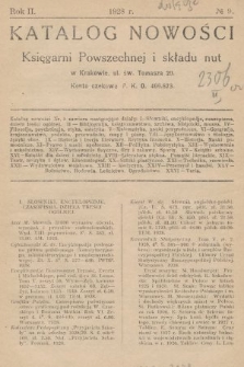 Katalog Nowości Księgarni Powszechnej i składu nut w Krakowie. 1928, nr 9