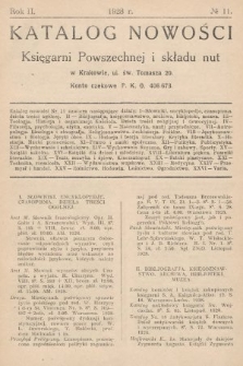Katalog Nowości Księgarni Powszechnej i składu nut w Krakowie. 1928, nr 11