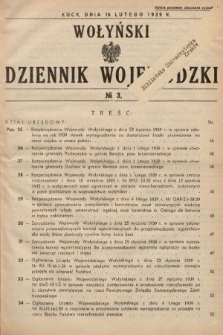 Wołyński Dziennik Wojewódzki. 1939, nr 3