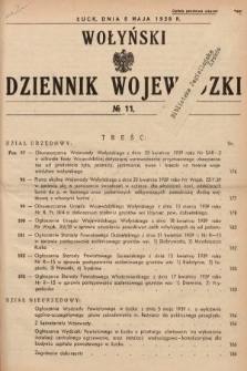 Wołyński Dziennik Wojewódzki. 1939, nr 11
