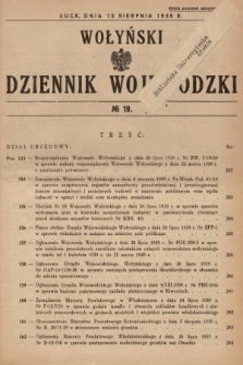 Wołyński Dziennik Wojewódzki. 1939, nr 19