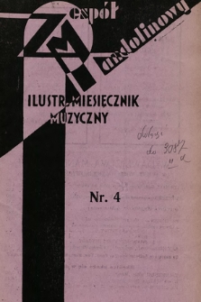 Zespół Mandolinowy : ilustrowany miesięcznik muzyczny dla wszystkich. R. 1, 1932, nr 4