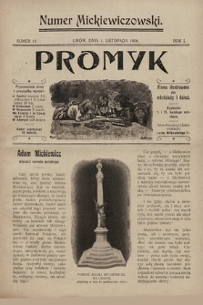 Promyk : pismo ilustrowane dla młodzieży i dzieci. 1904, nr 18