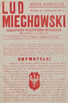 Lud Miechowski : czasopismo polityczno-społeczne. 1917, dodatek nadzwyczajny