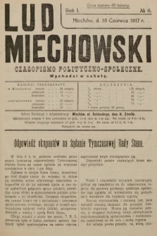 Lud Miechowski : czasopismo polityczno-społeczne. 1917, nr 6