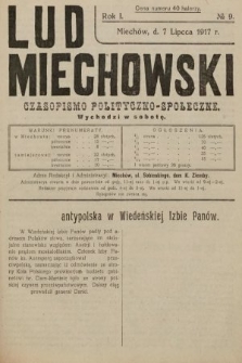 Lud Miechowski : czasopismo polityczno-społeczne. 1917, nr 9