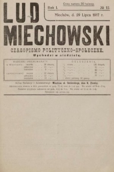 Lud Miechowski : czasopismo polityczno-społeczne. 1917, nr 12