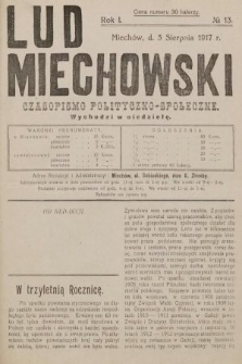Lud Miechowski : czasopismo polityczno-społeczne. 1917, nr 13