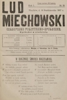 Lud Miechowski : czasopismo polityczno-społeczne. 1917, nr 18