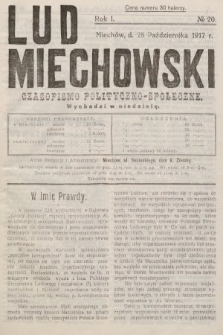 Lud Miechowski : czasopismo polityczno-społeczne. 1917, nr 20