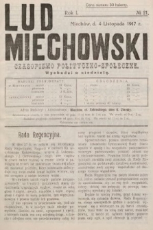 Lud Miechowski : czasopismo polityczno-społeczne. 1917, nr 21