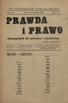 Prawda i Prawo : dwutygodnik dla włościan i robotników. 1902, nr 30
