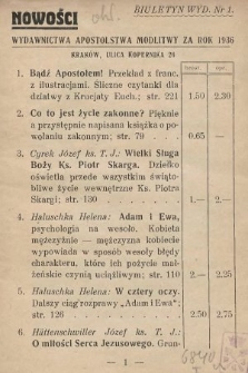 Biuletyn Wydawniczy. 1936, nr 1