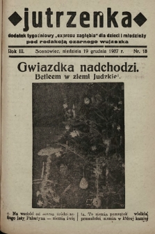 Jutrzenka : dodatek tygodniowy „Expresu Zagłębia” dla dzieci i młodzieży pod redakcją Czarnego Wujaszka. R. 3, 1937, nr 15