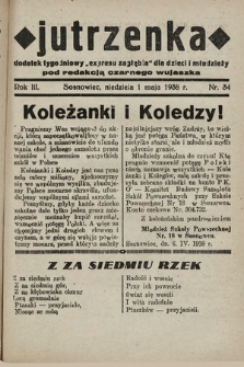 Jutrzenka : dodatek tygodniowy „Expresu Zagłębia” dla dzieci i młodzieży pod redakcją Czarnego Wujaszka. R. 3, 1938, nr 34