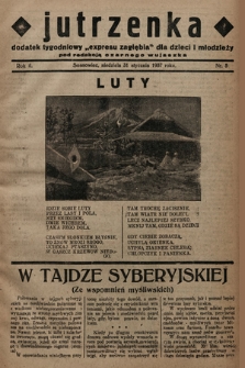 Jutrzenka : dodatek tygodniowy „Expresu Zagłębia” dla dzieci i młodzieży pod redakcją Czarnego Wujaszka. R. 2, 1937, nr 5