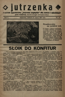Jutrzenka : dodatek tygodniowy „Expresu Zagłębia” dla dzieci i młodzieży pod redakcją Czarnego Wujaszka. R. 2, 1937, nr 12